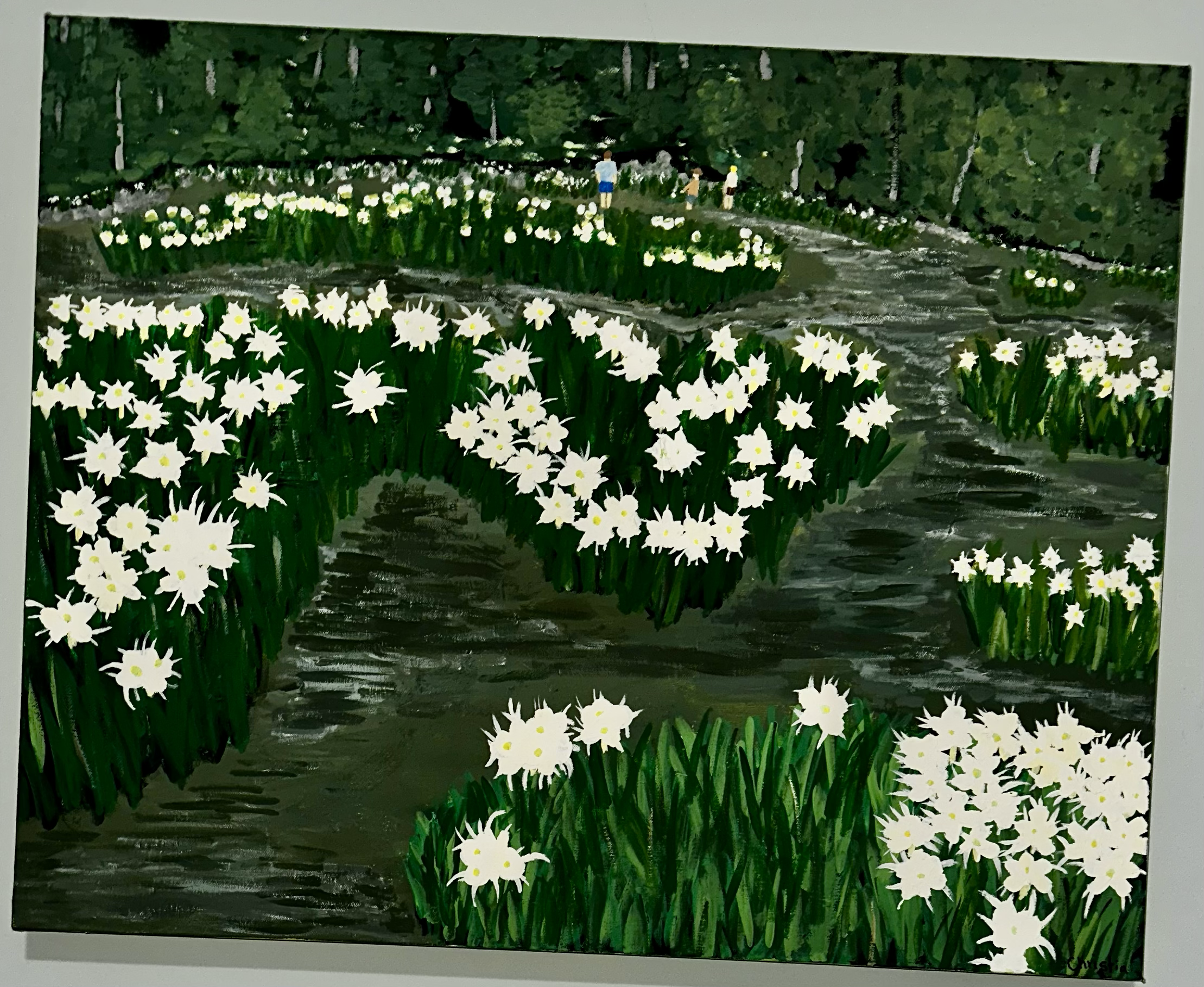 Cahaba lilies painting by Christi